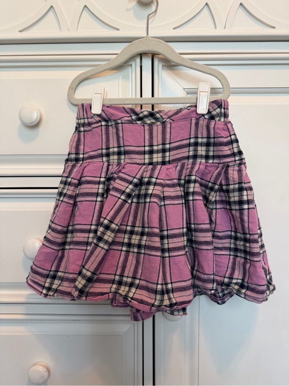 Disney Pink and Lavender Plaid Flared Skirt